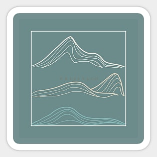 Mountain Landscape Outline Sticker